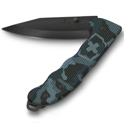 Нож охотника 136мм Evoke BSH Alox Navy One-hand блокировка лезвия алюминиевая рукоятка синий
