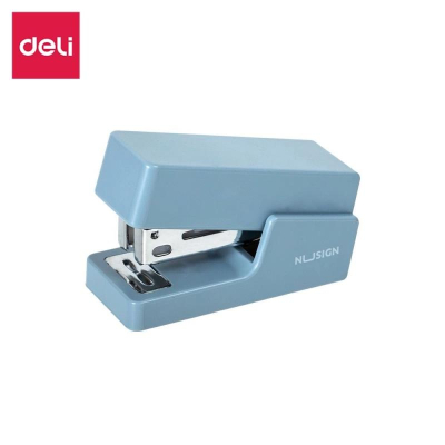 Степлер №24-26/6  12л Deli 'Nusign' Mini  +830 скоб голубой в блистере