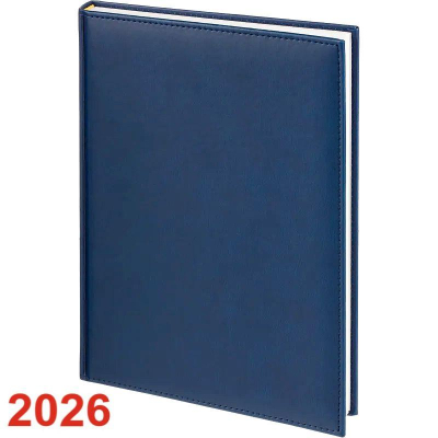Ежедневник 2026 A4- Attache 'Сиам' 352стр твердая обложка искусственная кожа синий