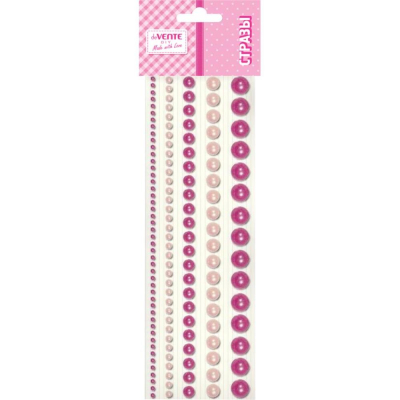 Стразы deVENTE 'Жемчуг' 115шт ассорти размеров розовый сапфир акриловые самоклеящиеся