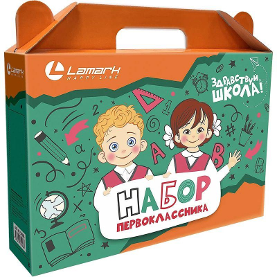 Коробка для 'Набора первоклассника' Lamark 31х22х7см картон дизайн №2