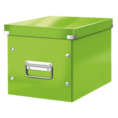 Короб архивный ламинированный картон Leitz Click-n-Store 26х26х26см сборный WOW зеленый NEW