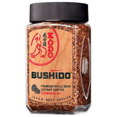 Кофе растворимый Bushido 'Kodo'  95г в стеклянной банке