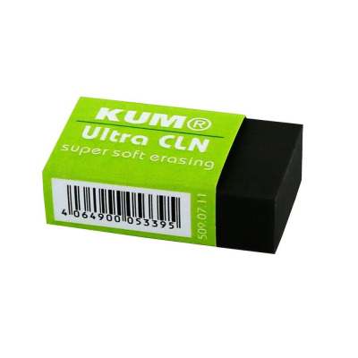 Ластик каучуковый для карандаша Kum Ultra Clean 40х23х11мм черный