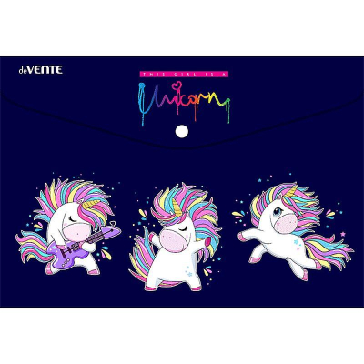 Папка-конверт на кнопке A4 deVENTE пластиковая 150мк с фотопечатью 'Dance Floor Star'