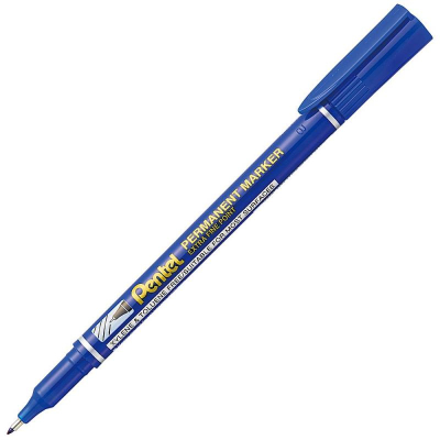 Маркер перманентный Pentel круглый  1.6мм Extra Fine Point синий