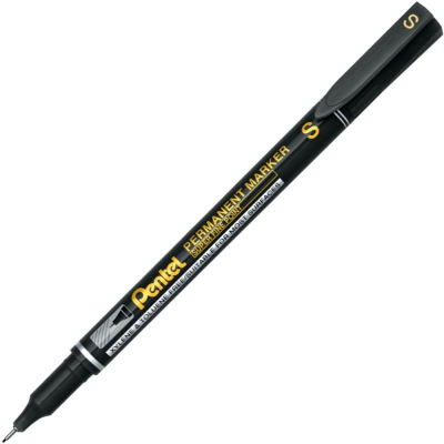 Маркер перманентный Pentel круглый&nbsp;&nbsp;0.4мм 'Super Fine Point' черный