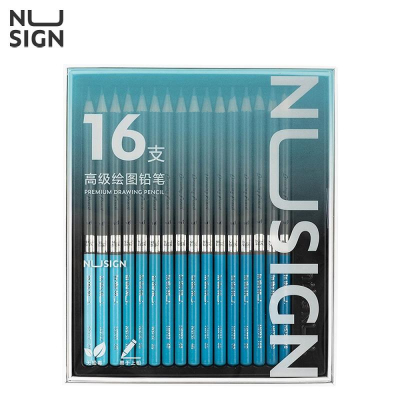 Карандаши Deli 'Nusign' 16шт 2H/HB/2B/4B/6B/8B/10B/12B/14B в пластиковой коробке