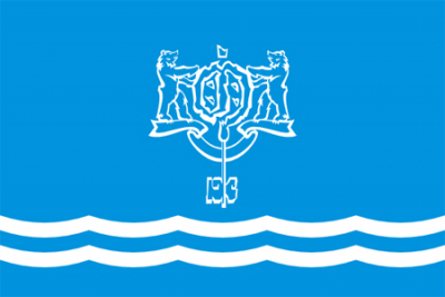 Флаг города Южно-Сахалинск 135х90см