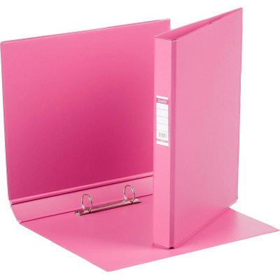 Папка A4&nbsp;&nbsp;2 кольца 25мм (O) на 180л Bantex PVC фуксия
