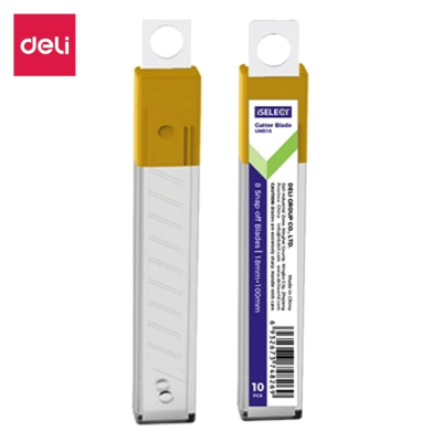 Запасные лезвия 18мм 10шт Deli 'iSelect' в пластиковом футляре