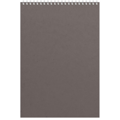 Блокнот A4  60л клетка на гребне Альт® картонная обложка 'Office' серый