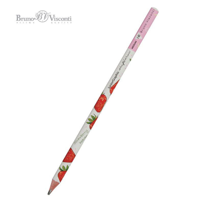 Карандаш BrunoVisconti® 'Tutti Frutti' HB трехгранный корпус 'Клубника'