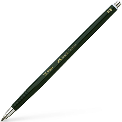 Карандаш автоматический цанговый 2.0мм Faber-Castell TK-9400 грифель HB зеленый