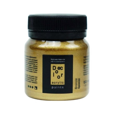 Краска акриловая художественная Деколор бронза  50мл
