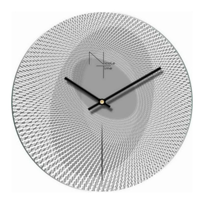Часы настенные Салют Дизайнерские NicoleTime стекло d-40см черные стрелки