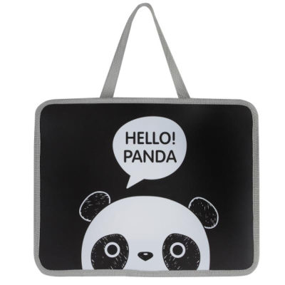 Папка-портфель Кокос 'Panda'с ручками 26х33х10см на молнии пластиковая 