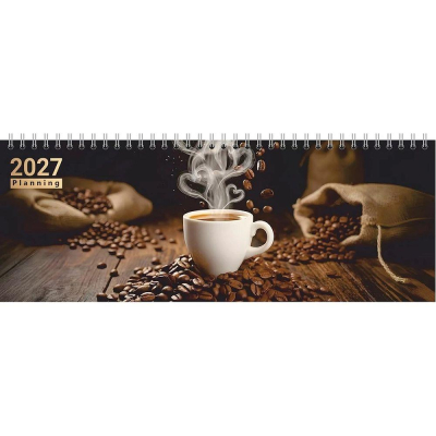 Планинг&nbsp;&nbsp;2027&nbsp;&nbsp;30х10см Lamark 128стр на гребне картонная обложка 'Чашка кофе'
