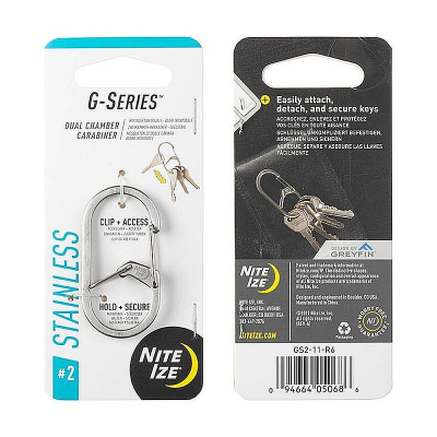 Карабин стальной Nite Ize G-Series™ Dual Chamber Carabiner 2 серебристый