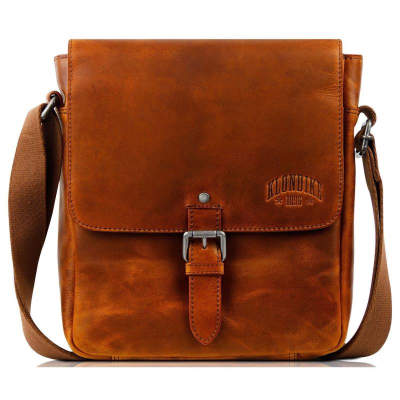 Сумка Klondike 1896® 32x28x8см 'Digger Erin' 1 отдел с ремнем кожа коньяк