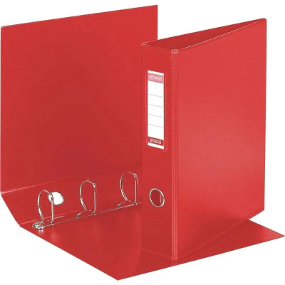 Папка A4  4 кольца 55мм (D) на 400л Attache Selection PVC красная