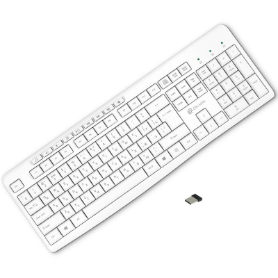 Клавиатура беспроводная Оклик K225W USB Multimedia белая