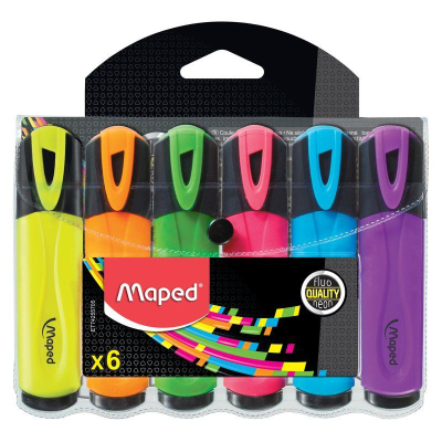 Текст-маркеры Maped Fluo Peps Classic  1-5.0мм  6цв в блистере