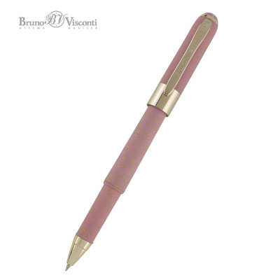 Ручка шариковая BrunoVisconti® 'Monaco' 0.5мм корпус Soft touch розовый 'Space' с глиттером синие чернила