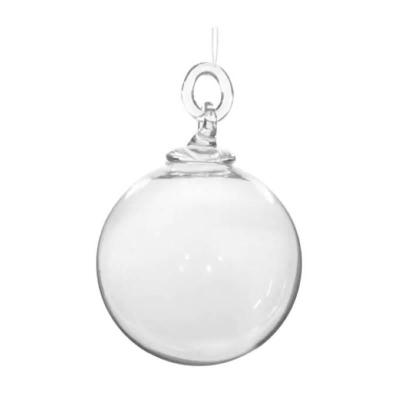 Шар 100мм прозрачный стекло VALMA