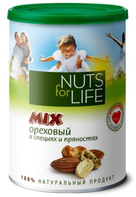Орехи смесь соленые с пряностями и специями NUTS for LIFE 200г
