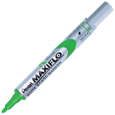 Маркер для доски Pentel 'Maxiflo' круглый  4.0мм с подкачкой чернил зеленый