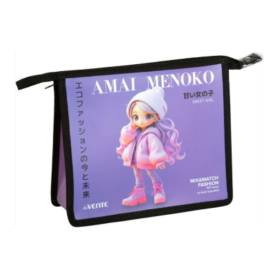 Папка для тетрадей A5 deVENTE с расширением&nbsp;&nbsp;1 отделение на молнии пластиковая 'Amai Menoko'