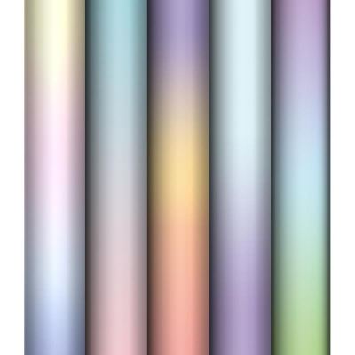 Бумага упаковочная глянцевая MESHU&nbsp;&nbsp;70х100см 'Gradient'&nbsp;&nbsp;5 дизайнов ассорти