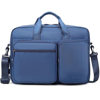 Сумка для ноутбука Lamark 17.3" с ручками и ремнем 43х30x13см полиэстер синяя