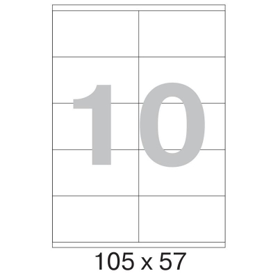 Этикетки самоклеящиеся бумажные&nbsp;&nbsp;10шт/A4 105х57мм I/L/C белые 100л
