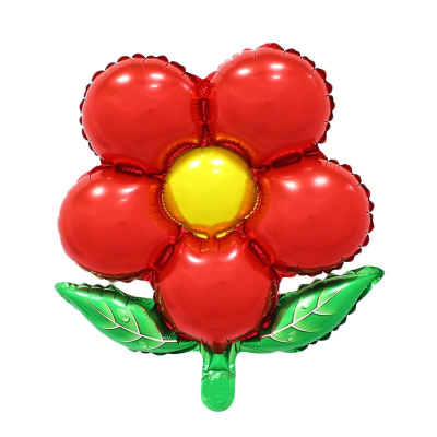 Шар воздушный фольгированный Фигура Цветок красный Страна Карнавалия 50см