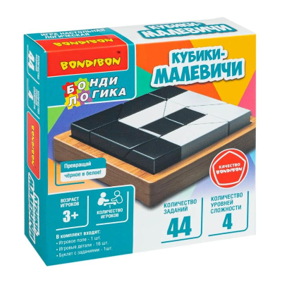 Игра логическая Bondibon Конструктор 'Кубики-Малевичи'
