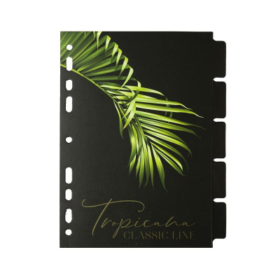 Разделители для тетради на кольцах A5&nbsp;&nbsp;5л deVENTE 'Tropicana' Black картон