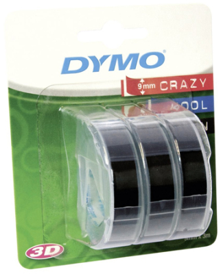 Картридж ленточный Dymo® Omega   9мм х3м пластик  3шт черный