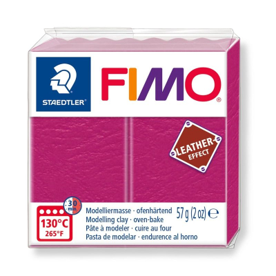 Глина полимерная термоотвердевающая Fimo Leather-effect ягодная  57г