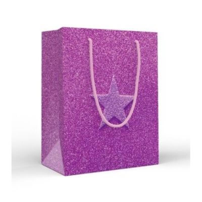Пакет подарочный 18х23см ламинированный 'Звезда на сиреневом'