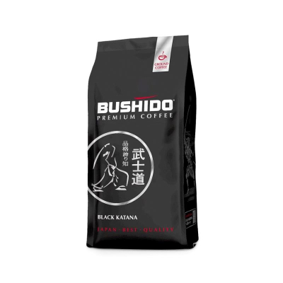 Кофе молотый Bushido 'Black Katana' обжарка средняя&nbsp;&nbsp;227г в вакуумном пакете