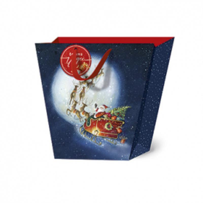 Пакет подарочный новогодний 33х33х14см Лакарт Lux