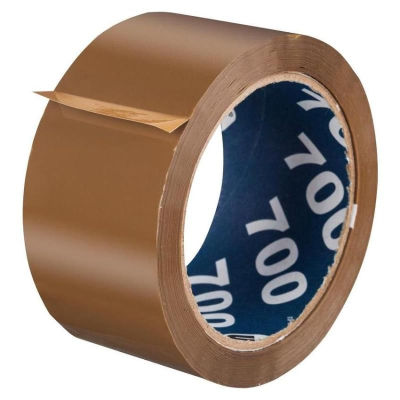 Клейкая лента упаковочная коричневая 0.048х 66м/3" 47мкм UNIBOB® 700