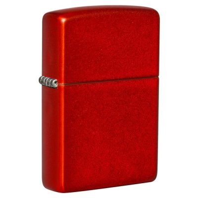 Зажигалка бензиновая Zippo Classic с покрытием 'Metallic Red' красная