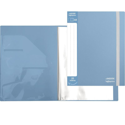 Папка A4&nbsp;&nbsp;20 карманов deVENTE 'sigNATURE' с дополнительным внутренним карманом на резиновой застежке Сумеречно синяя