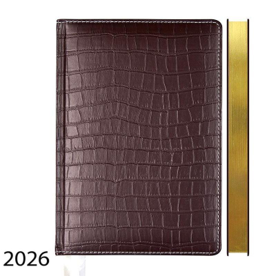 Ежедневник 2026 A5 deVENTE 'Wild' 336стр тонированный блок твердая обложка с поролоном искусственная кожа коричневый