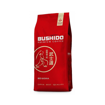 Кофе молотый Bushido 'Red Katana' обжарка средняя  227г в вакуумном пакете