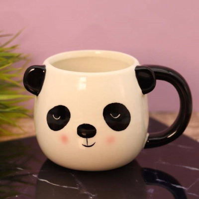 Кружка керамическая 450мл 'Panda with ears' белая