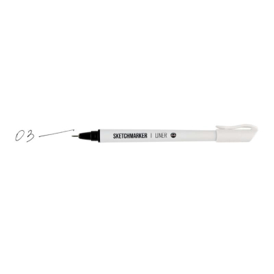 Ручка капиллярная художественная Sketchmarker d-0.3мм черная